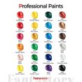 thumbnail image 2 of Fantastory Acrylic Paint Set, 24 Colors Professional Craft Paint Kit with 12 Brushes (2 oz), 2 of 7