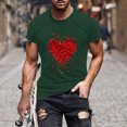 thumbnail image 2 of Yuzhih T-Shirts Assortis de la Saint-Valentin pour Couples, Mignons, Imprimés, Manches Courtes, Hauts Unisexes, Grande Taille, Col Rond, 2 of 4