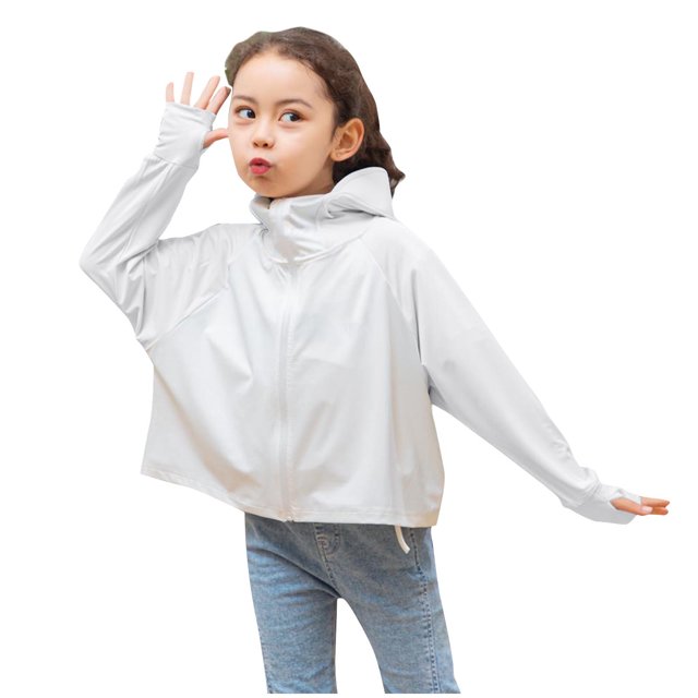 Dealovy Girls Hoodies Sweatshirts Long Sleeve Summer Sun Protection Jackets Full Zip Color Block Baby Clothes
