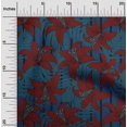 thumbnail image 1 of oneOone Tissu Polyester Lycra Bordeaux Feuilles & Fleurs Diy Vêtements Tissu de Courtepointe Tissu Imprimé au Mètre 56 Pouces de Large, 1 of 1