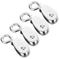 thumbnail image 2 of 4pcs Crane Wire Rope Pulleys Small Lifting Pulley Steel Pulley Roller Pulley System DIY Attachment, 2 of 7