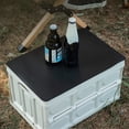 thumbnail image 1 of Waterproof Polyurethane Leather Camping Table Mat | Oil-Resistant Picnic Dining Cloth | Rollable & Foldable for Outdoor Use | 45.28x21.6 Inch | Black or Brown, 1 of 6