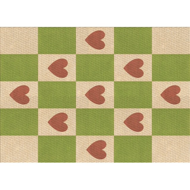 Ahgly Tapis Rectangulaire Lavable en Machine Intérieur Transitionnel Brun Gingembre Vert, 7 Pieds x 9 Pieds