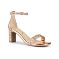 thumbnail image 1 of BLISSFUL STEP Women's Shoes Glitter Ankle Strap Block Heel Prom Sandals Rose Gold 7.5, 1 of 8