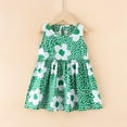 thumbnail image 1 of Robes d'Été pour Tout-Petites Fille Robe Chic Robes Trapèze pour Fille Robe Sans Manches à Fleurs Robe de Mariage pour Filles, 1 of 3