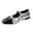 Silver, variant on Women's Mary Jane Shoes, Plus Size Comfortable Flats, Gold Black Color Block Loafers, Round Toe Walking Shoes for Spring Summer Casual Wear