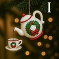 thumbnail image 1 of QIPOPIQ Vintage Christmas Teacup And Teapot Festive Decoration, 1 of 3