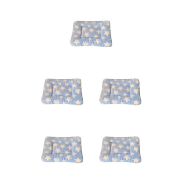 Wweixi Polyester Soft And Breathable Cartoon Sleeping Mat For Dogs And Cats Gift Cartoon Dog Sleeping Mat Blue Star 30*40cm 5Set