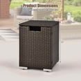 thumbnail image 3 of Costway 16" Rattan Propane Tank Cover Hideaway Side Table 20 lbs Propane Gas Holder, 3 of 10