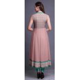 thumbnail image 4 of Bimba Robe Anarkali Damassée Rose Pâle Saumon pour Femmes Kurti Imprimé Ethnique Indien Longue Kurta Robe de Soirée Petite, 4 of 6