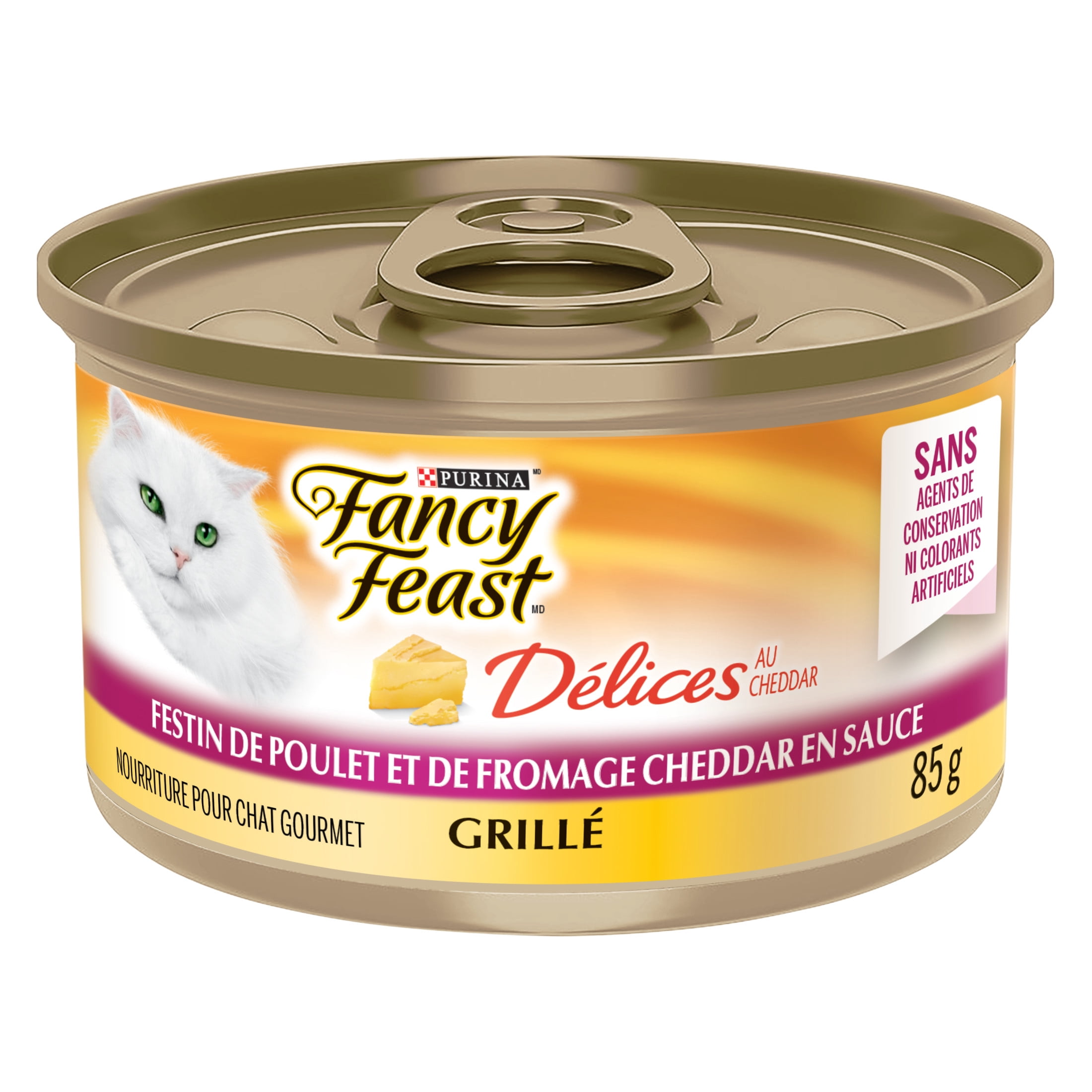 Fancy Feast Delices au Cheddar Festin de Poulet Grille et de Fromage Cheddar en Sauce Nourriture pour Chats