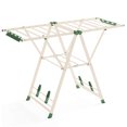 thumbnail image 1 of Costway Étendoir à Linge en Métal Pliable avec Ailes Réglables en Hauteur, 16 Rails de Séchage Beige, 1 of 10