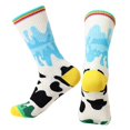 thumbnail image 2 of jinwen Colorful Patterned Crew Socks Novelty Casual Fashionable Dress Socks for Cycling Pattern 3 M-L, 2 of 8