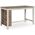 thumbnail image 1 of Ashley Skempton Counter Height Dining Table w/Wine Rack in White/Light Brown, 1 of 12