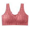 thumbnail image 5 of HBFAGFB Padded Bras for Women Front Button Built-In Bra Breathable Comfortable Underwear Watermelon Red Size L, 5 of 5