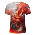 thumbnail image 4 of Chemises pour Hommes Été Mode Décontractée T-shirt Imprimé à Col Rond pour Homme, 4 of 5
