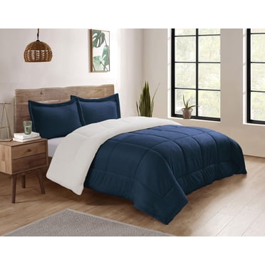 Swift Home Reversible Plush Mink & Sherpa Comforter Set, Luxuriously Soft