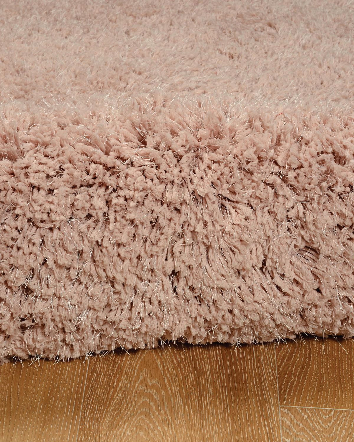 Tapis Shaggy Pastel rose pâle de 8 pi. x 10 pi.