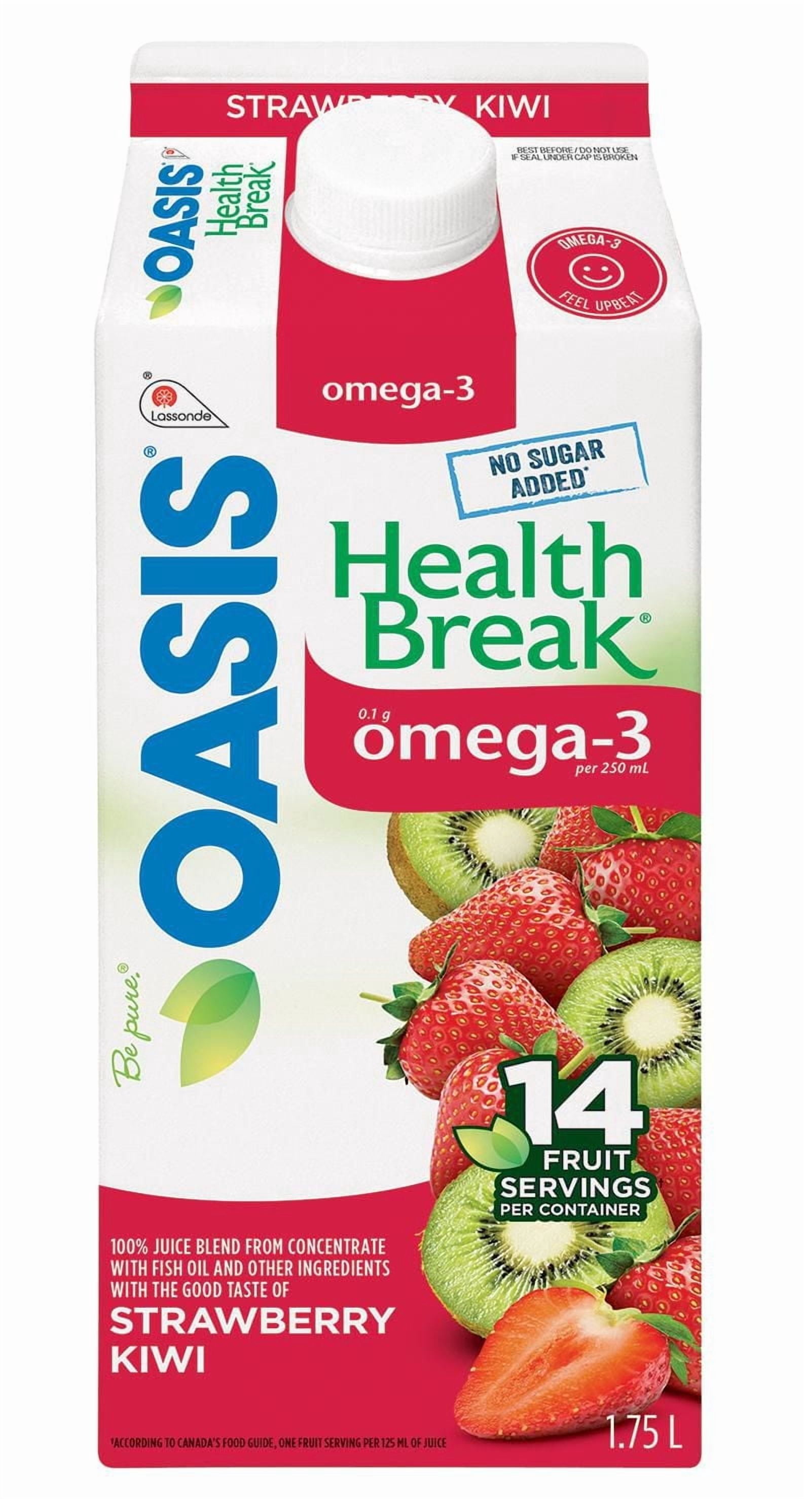 OASIS HEALTH BREAK Strawberry Kiwi Omega-3 Juice Blend - Walmart.ca