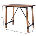 thumbnail image 2 of Beaumont Lane Rustic Lodge Industrial Wood and Metal Pub Table in Beige, 2 of 8