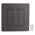 thumbnail image 1 of Panneau de Contrôle Intelligent 3 Gangs, Minuterie APP, Panneau de Commutation Intelligent Type Rebond AC100240V Gris, 1 of 10