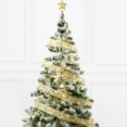 thumbnail image 1 of QualitChoice Xmas Double Layer Cloth Decorative Ribbon Lights Holiday Christmas Tree Room Bar Coffee Shop Ornaments Golden, Warm 2M 1Set, 1 of 1