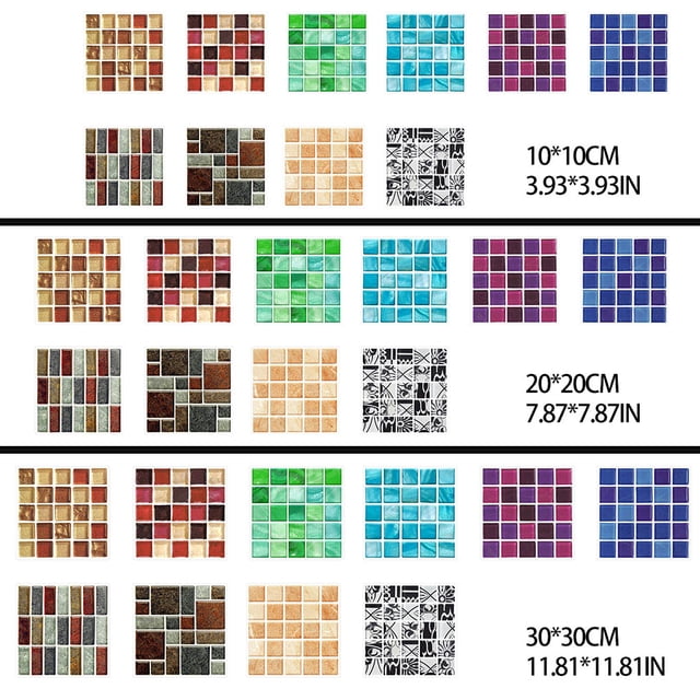 Strong Sticker Panels Thickened Self-Adhesive Waterproof Home Decals Removable Kitchen Wallpapers Living-Room Furnishings Type4 20*20