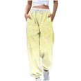 thumbnail image 2 of Pants for Women, Women Fashion Color Blocked Printed Drawstring Pants, 2 of 5