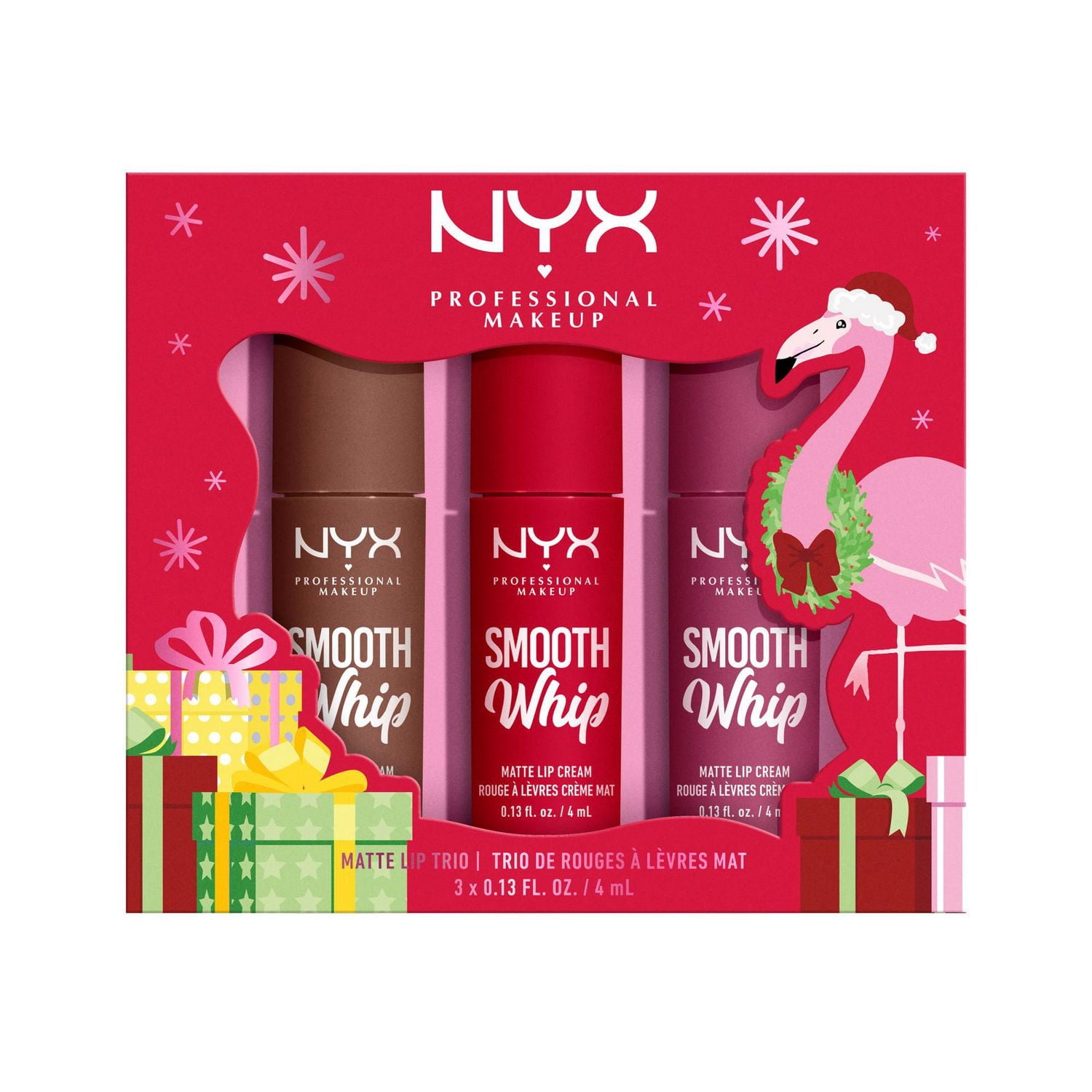 NYX PROFESSIONAL MAKEUP, Smooth Whip Trio Holiday Gift Set, Limited-edition, liquid lipsticks, Matte finish - MULTI