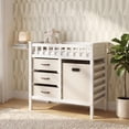 thumbnail image 2 of Costway Wooden Baby Changing Table, Diaper Changing Station with 3 Fabric Storage Drawers, 2 of 8