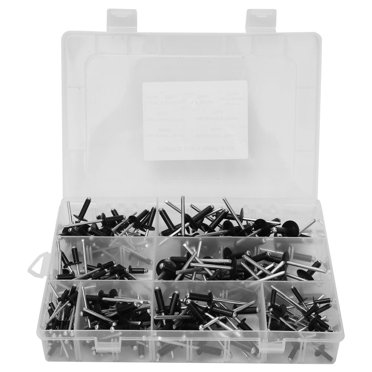 Fixation Aveugle, 200 Pcs Rivets Aveugles Noirs Ultra Réactifs