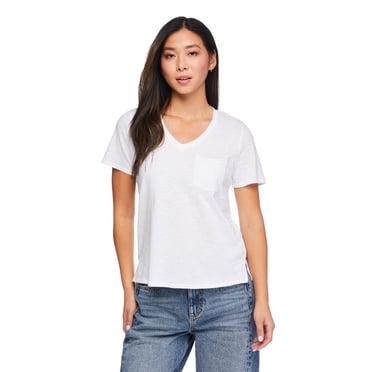 George Women'S V-Neck Pocket T-Shirt