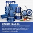 thumbnail image 4 of Granitestone Blue Complete Cookware & Bakeware Set Pots and Pans Set 20 Pcs, 4 of 9