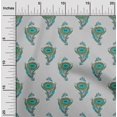 thumbnail image 1 of oneOone Georgette Viscose Fabric Leaves & Floral Block Print Fabric BTY 42 Inch Wide, 1 of 5