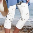 thumbnail image 5 of Birdeem Womens Summer Casual Elastic Waist Printed Cropped Pants, 5 of 5