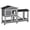 Light Grey, variant on PawHut 62" Wooden Rabbit Hutch with Wheels, Run Box, Tray, Ramp, Light Grey