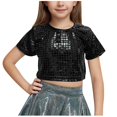 thumbnail image 2 of Rbaofujie Girls Athletic Tank Tops Round Neck Basic Cute Dance Crop Tops for Kids, 2 of 4