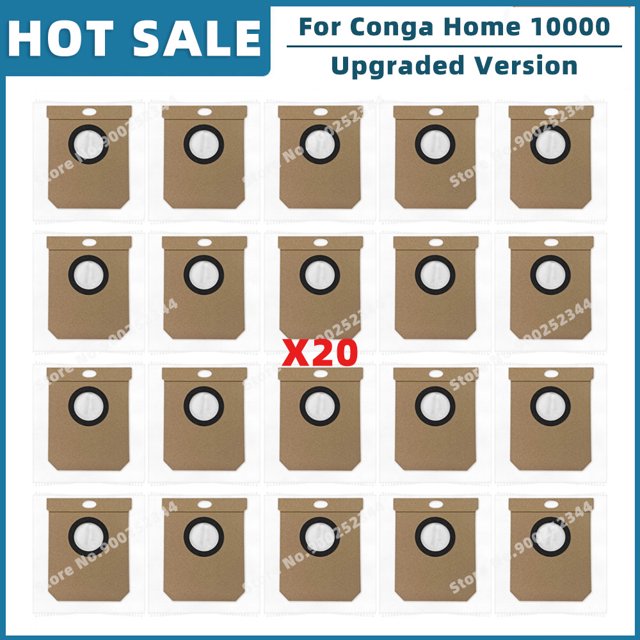 Compatible For Conga Home 10000, 8090 Ultra, 9090 AI / Eufy L50, L60 SES / Everybot Q5 / Roidmi EVE CC Part Accessories Dust Bag