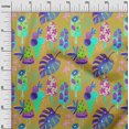 thumbnail image 3 of oneOone Georgette Viscose Yellow Fabric Texture Sewing Material Print Fabric By The Yard 42 Inch Wide-C4, 3 of 5