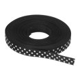 thumbnail image 1 of Uxcell Grosgrain Ribbons with White Dots Ribbon Bow Decoration Crafts Gift Wrapping Wedding Black 10 Yards 3/8 Inch, 1 of 7