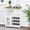 White, variant on Twister.CK 5 Tier Wine Bar Cabinet, Bar Cabinet with Detachable Wine Rack and Glass Holder, Storage Space for Kitchen Living Room Bar, Black