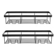 thumbnail image 1 of Era Aldo Wall Mount Shampoo Caddy, Adhesive, 2 Pack Matte Black, 1 of 4