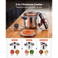 thumbnail image 2 of KFFKFF Pressure Cooker, 12Qt Pressure Cooker Stainless Steel, Pressures Canner with Steaming Rack, Tempered Glass Lid, 2 of 9