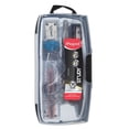 thumbnail image 1 of Maped Study Math set - 10 pieces set - 2 Metal ccompasses, ruler, protractor, 2 squares, eraser, pencil sharpener, mini HB pencil, box of 10 lead refil, 1 of 5