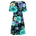 thumbnail image 4 of Ovzne Robes pour Femmes Robe Mode pour Femmes à Col Rond à Manches Courtes Robe Chandail Imprimée Robe pour Femmes à Manches Courtes Liquidation, 4 of 5