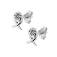 thumbnail image 1 of Quintessential Sterling Silver Cubic Zirconia Earrings, 1 of 4