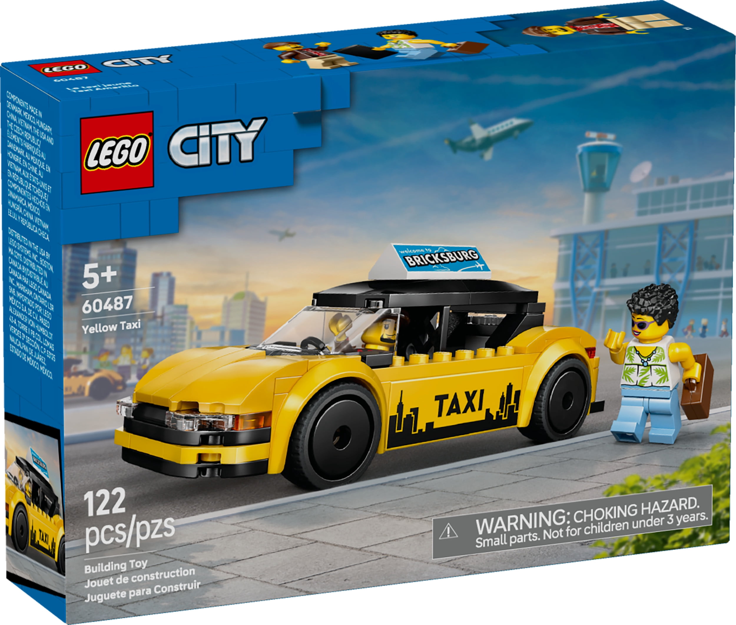LEGO City Le taxi jaune – Ensemble de construction avec 2 figurines – 60487