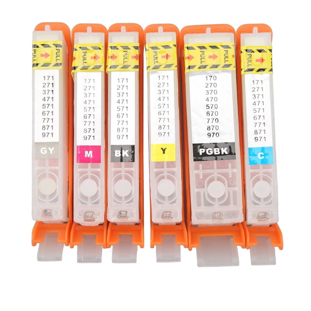 Printing Ink 5Pcs Ink PGBK BK C M Y 5 Colors Smoothly Output Reusable Printing Ink