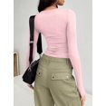 thumbnail image 3 of ORUYROP Womens Long Sleeve Fall Fashion 2023 Crop Tops Basic Layering Workout Slim Fitted T Shirts Y2K Tops, 3 of 5