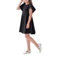thumbnail image 4 of NJDVHB Robe d'Été pour Tout-Petit, Robe de Plage pour Fillette, Robe de Fête pour Fille, Robe Décontractée Unie à Manches Courtes pour Fille, Noir, 100, 4 of 5